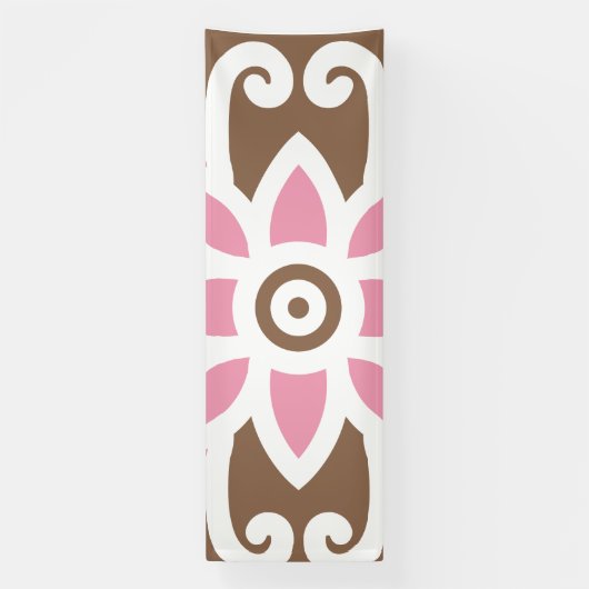 Elegantes Blumenmuster in braun-rosa Set Banner (Vertikal)