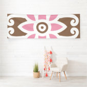 Elegantes Blumenmuster in braun-rosa Set Banner (Insitu)
