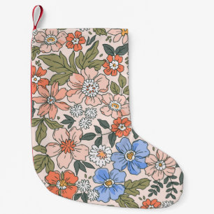 Elegantes Blumenmuster in kleinen handgezeichnet B Kleiner Weihnachtsstrumpf