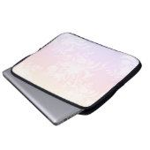 Elegantes Blumenmuster in Pastellfarben Laptopschutzhülle (Vorne Knopf)