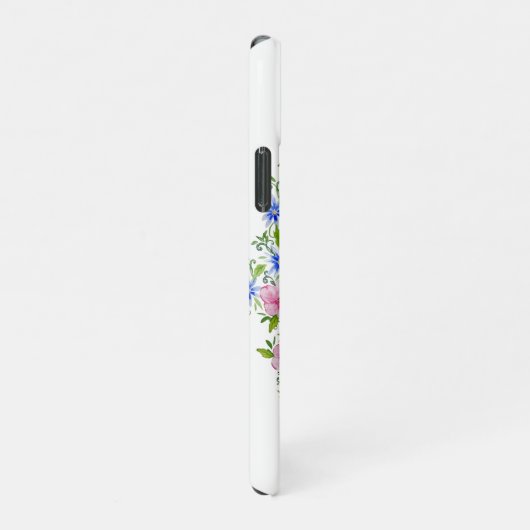 Elegantes Blumenmuster iPhone Hülle (Rechte Seite)