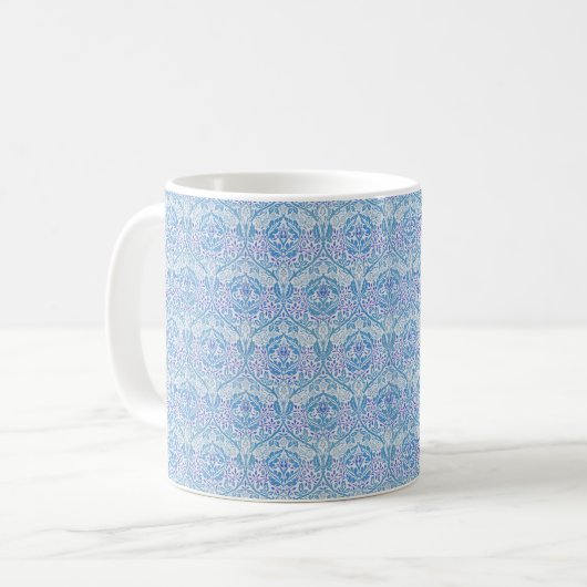 Elegantes Blumenmuster Kaffeetasse (Vorderseite Links)