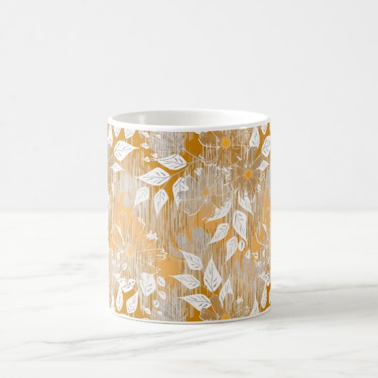 Elegantes Blumenmuster. Kaffeetasse (Mittel)