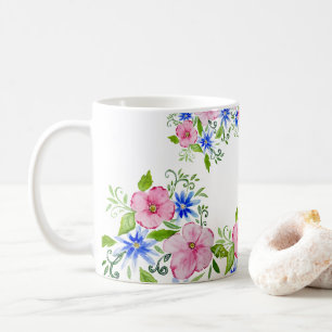 Elegantes Blumenmuster Kaffeetasse