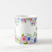 Elegantes Blumenmuster Kaffeetasse (Mittel)