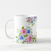 Elegantes Blumenmuster Kaffeetasse (Links)