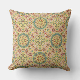 Elegantes Blumenmuster Kaleidoskop Kissen