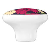 Elegantes Blumenmuster Keramikknauf (Seitenansicht)