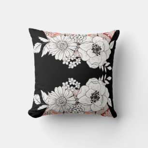 Elegantes Blumenmuster Kissen