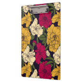 Elegantes Blumenmuster Klemmbrett (Links)