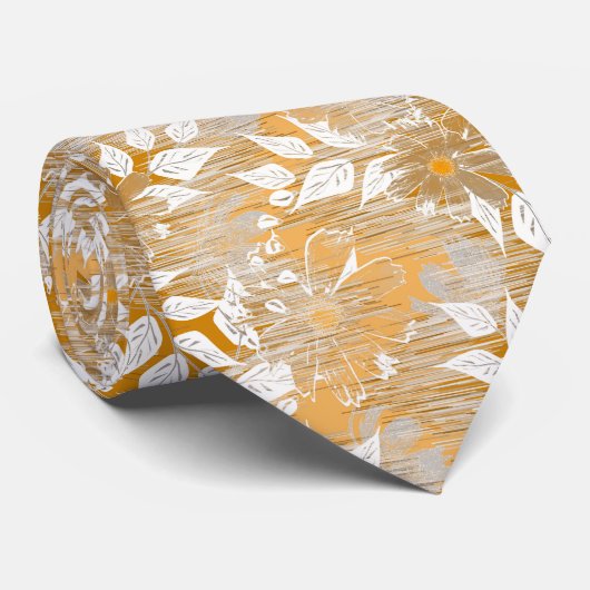 Elegantes Blumenmuster. Krawatte (Gerollt)