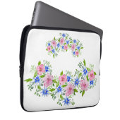 Elegantes Blumenmuster Laptopschutzhülle (Vorne Rechts)