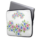 Elegantes Blumenmuster Laptopschutzhülle (Vorderseite Links)