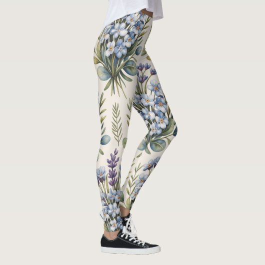 Elegantes Blumenmuster Leggings (Rechts)