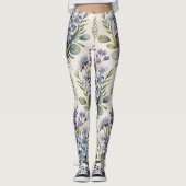 Elegantes Blumenmuster Leggings (Vorderseite)