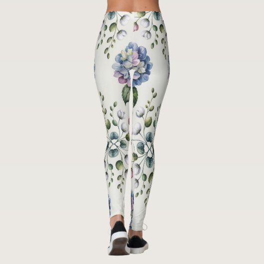 Elegantes Blumenmuster Leggings (Rückseite)