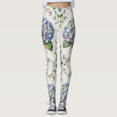 Elegantes Blumenmuster Leggings (Vorderseite)