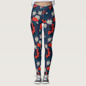 Elegantes Blumenmuster Leggings (Vorderseite)