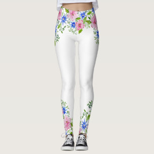 Elegantes Blumenmuster Leggings