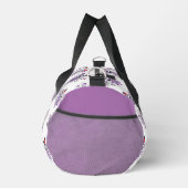 Elegantes Blumenmuster lila violett grau Duffle Bag (Rechts)