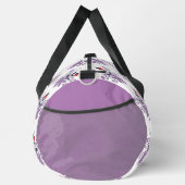 Elegantes Blumenmuster lila violett grau Duffle Bag (Rechts)