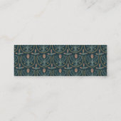 Elegantes Blumenmuster Lucile Tile Deep Green Mini Visitenkarte (Rückseite)
