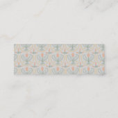 Elegantes Blumenmuster Lucile Tile Soft Gray Mini Visitenkarte (Rückseite)