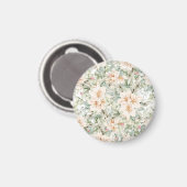 elegantes Blumenmuster Magnet (Vorderseite/Rückseite)