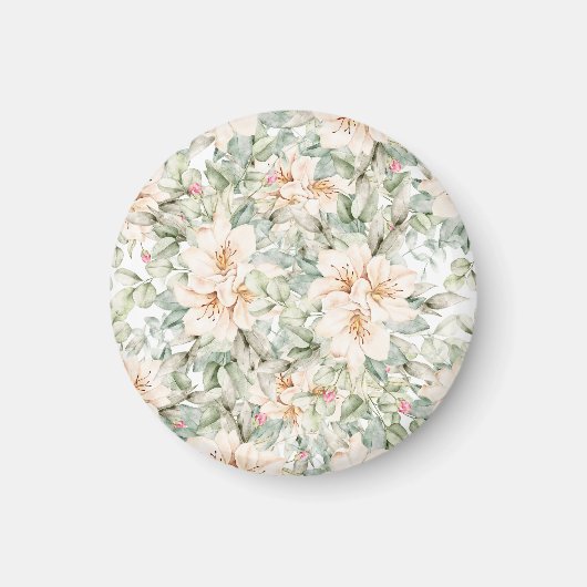 elegantes Blumenmuster Magnet (Vorne)
