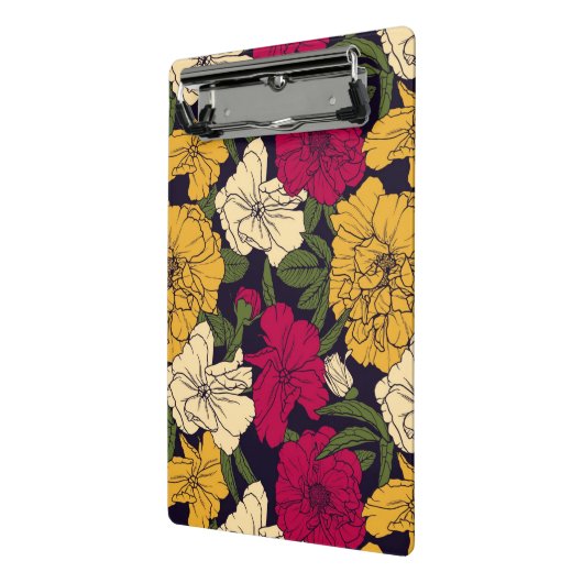 Elegantes Blumenmuster Mini Klemmbrett (Gewinkelt2)