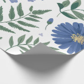 Elegantes Blumenmuster mit frischen Pflanzen Geschenkpapier (Ecke)