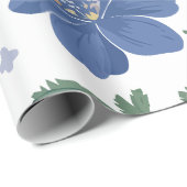 Elegantes Blumenmuster mit frischen Pflanzen Geschenkpapier (Rolleneckpunkt)