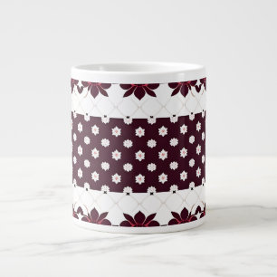 Elegantes Blumenmuster mit Lotus und Blüte Jumbo-Tasse