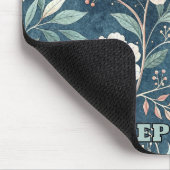 Elegantes Blumenmuster mit rosa und cremefarbenen  Mousepad (Ecke)
