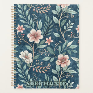 Elegantes Blumenmuster mit rosa und cremefarbenen Planer