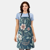 Elegantes Blumenmuster mit rosa und cremefarbenen  Schürze (Getragen)