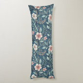 Elegantes Blumenmuster mit rosa und cremefarbenen Seitenschläferkissen (Rückseite (Vertikal))