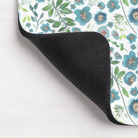 Elegantes Blumenmuster Mousepad (Ecke)
