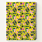 Elegantes Blumenmuster Notizblock (Rückseite)