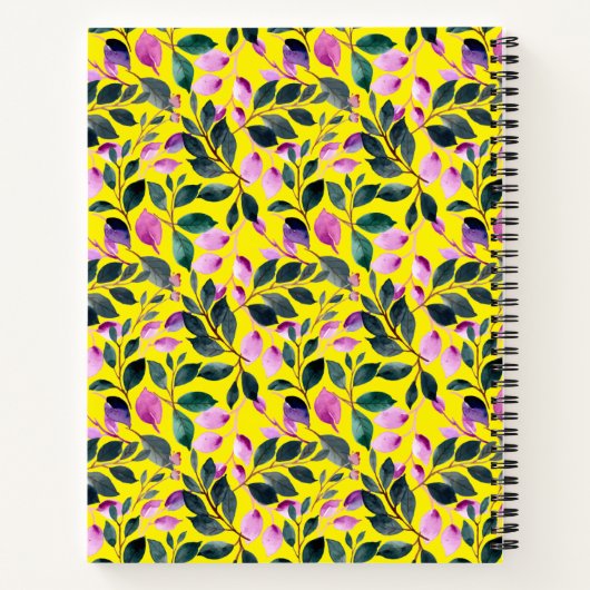 Elegantes Blumenmuster Notizblock (Rückseite)