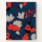 Elegantes Blumenmuster Notizblock (Rückseite)