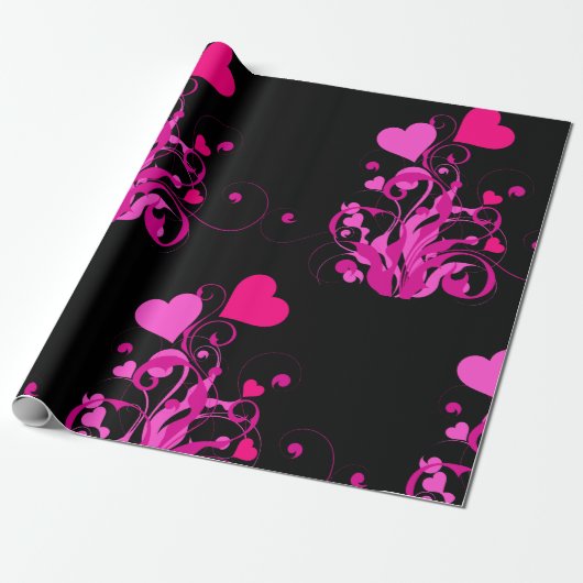 Elegantes Blumenmuster-Papier Geschenkpapier (Ungerollt)