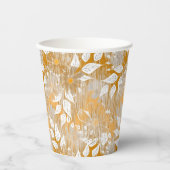 Elegantes Blumenmuster. Pappbecher (Vorderseite)