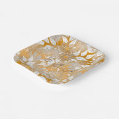 Elegantes Blumenmuster. Pappteller (Gewinkelt)