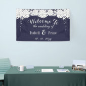 Elegantes Blumenmuster-Party Hochzeit Banner (Messeveranstaltung)