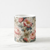 Elegantes Blumenmuster. Pellrosa-Erdnüsse Kaffeetasse (Mittel)