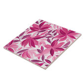 Elegantes Blumenmuster Pink Fuchsia Fliese (Seite)