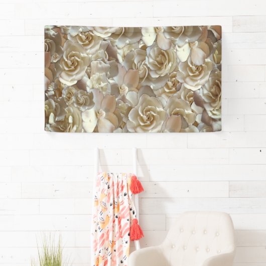 Elegantes Blumenmuster-Rose Petal-Muster Banner (Insitu)