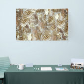 Elegantes Blumenmuster-Rose Petal-Muster Banner (Messeveranstaltung)