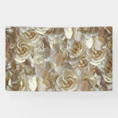 Elegantes Blumenmuster-Rose Petal-Muster Banner (Horizontal)